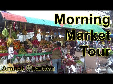 Morning Market Tour, Amnat Charoen, Northeast Thailand.