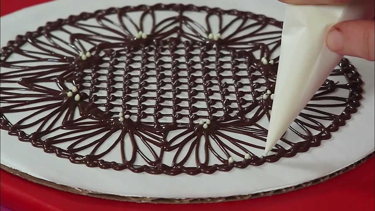 Ажурный декор для торта How to Make Chocolate Lace Doilies - YouTube