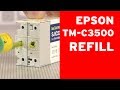 Refill Epson TM-C3500 inkjet cartridge and chip reset