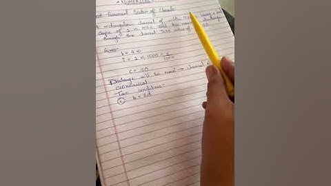 FM II - Unit no 1- Numerical on Most Economical Rectangular Section