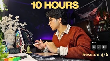 10 HOURS LIVE🔴  (DAY- 84/300) STUDY WITH ME📚 Pomodoro 90/10