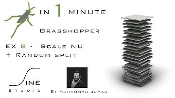Grasshopper in 1 minute - EX 8 - Scale NU + Random split