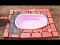 Use theold children's bathtub to make a duck pool // Cool garden design