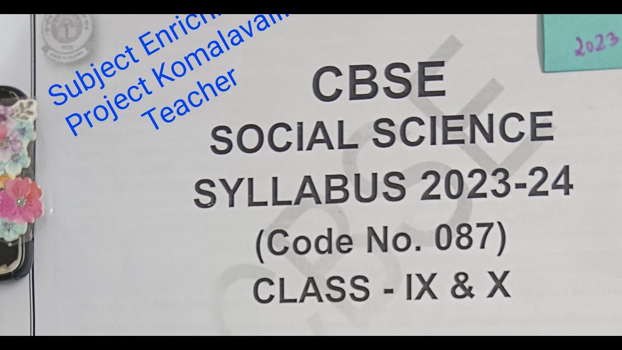 Subject Enrichment Project Of Xth And IX Std Social Science 5 Marks