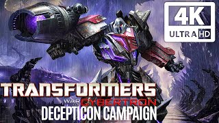 TRANSFORMERS: WAR FOR CYBERTRON All Cutscenes (Decepticon Campaign) Game Movie 4K 60FPS Ultra HD
