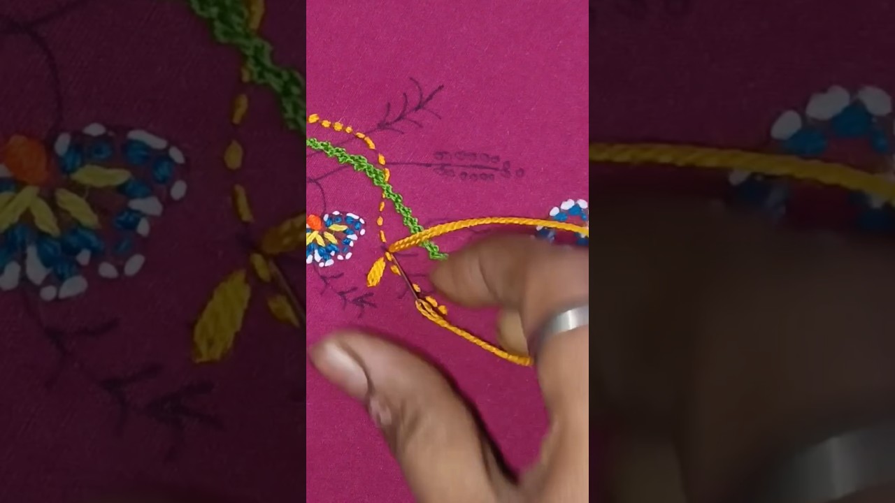 Exquisite floral embroidery design