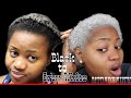 How to:Bleach and Tone hair from Black to Grey/platinum blonde at home|MTDabeauty |ASL