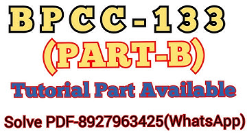 BPCC 133 HINDI TUTORIAL | BPCC 132 PART B SOLUTION | BPCC FULL ASSIGNMENT SOLUTION 2022-23 | BPCC