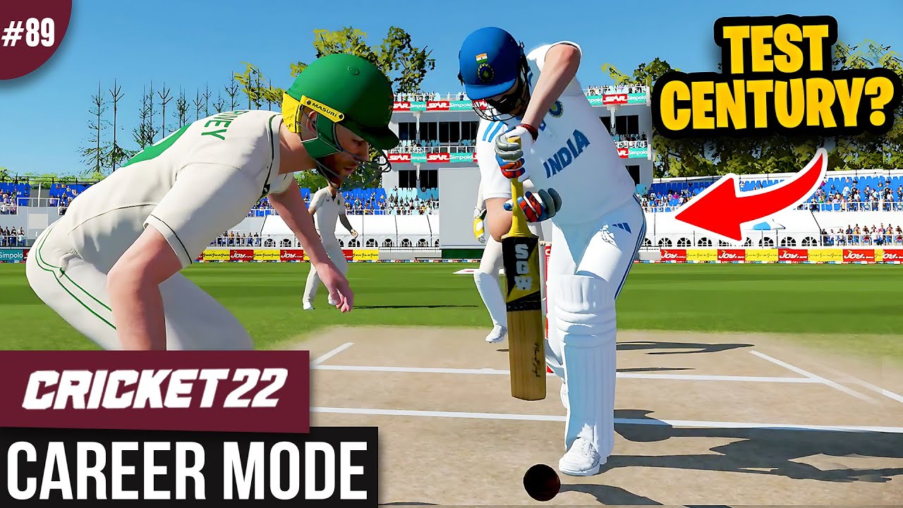 Best Test Hundred 💯| IND vs SA Test | Cricket 22 Career Mode in Hindi • SinghGamingWorld #89