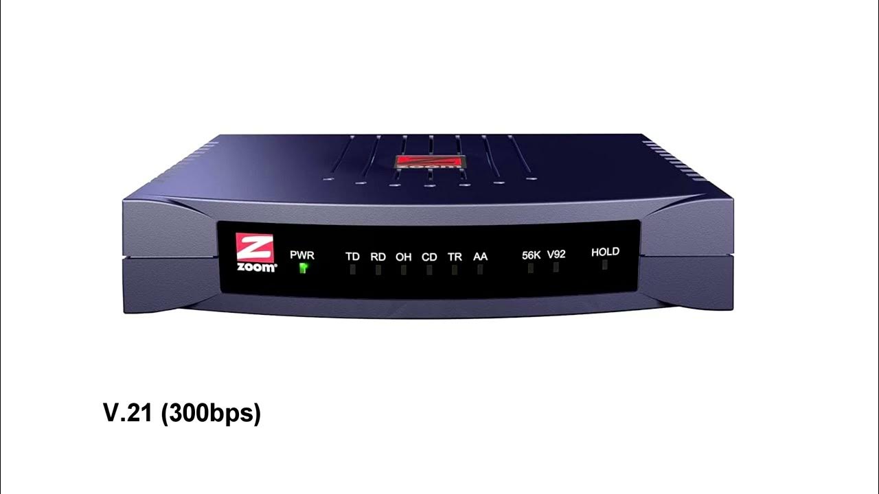 Zoom V.92 Dialup modem sounds with different modulation systems YouTube