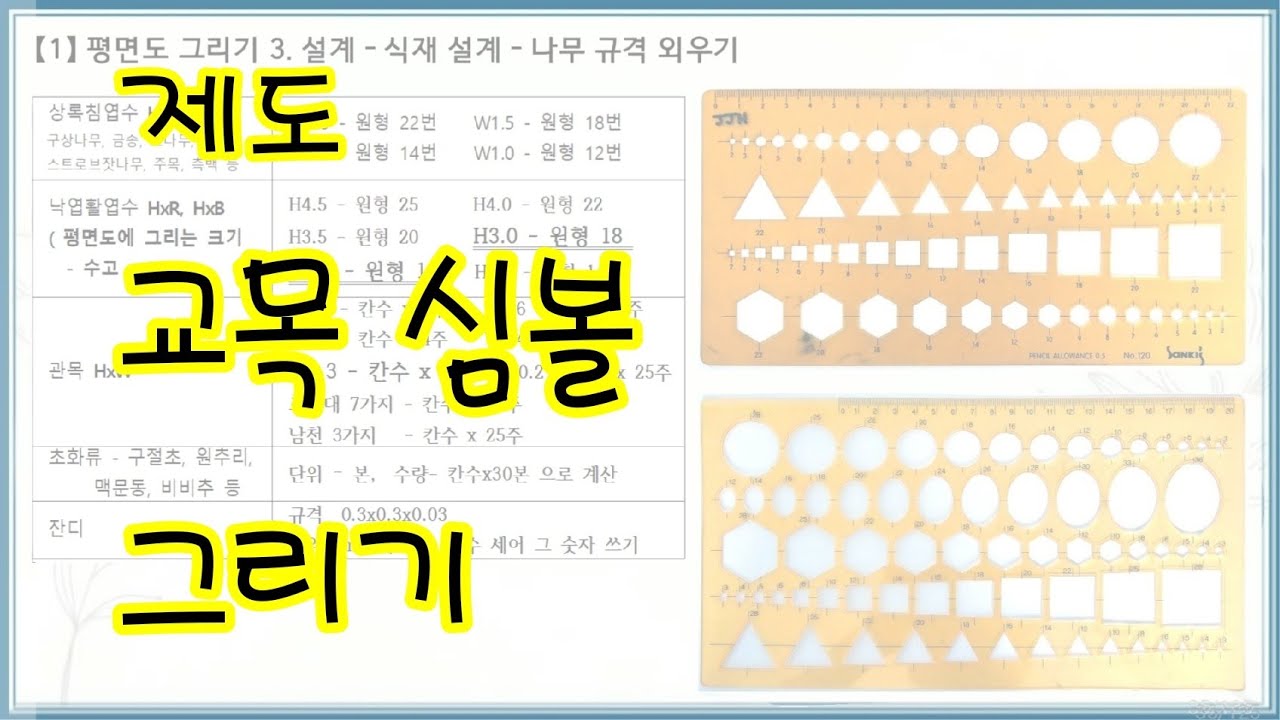 제도_평면도_교목 수목심볼 그리기