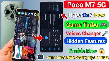 Enable Game Turbo Mode in Poco M7 5g | HyperOs New Game Turbo Voices Changer Features in Poco M7 5g