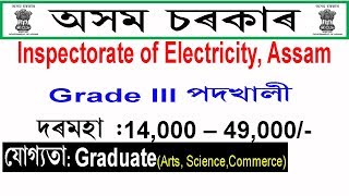 Inspectorate of Electricity, Assam Recruitment 2020@ Apply Now