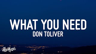 Video thumbnail of "Don Toliver - What You Need (Lyrics)"