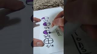 Drawing Fractions - Learn Fractions With KIDZOPIC! #shorts #art #satisfying