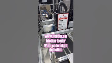Automatic friction feeder with coding inkjet detection #frictionfeeder #inkjet #paging #packing