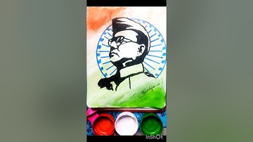 Netaji Subhas Chandra Bose painting 🧡🤍💚 ll #art #painting #netaji#india  #23january #drawing#shorts