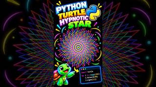 Full Hypnotic Star Design using Python Turtle Graphics!  #coding #python #programming #turtle News
