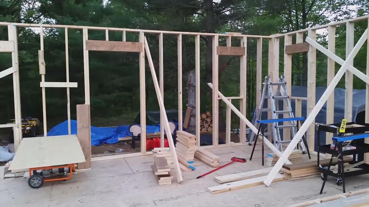 Solo Off Grid Cabin Build on 180 acres of land - YouTube