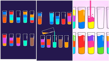 Water Sort Cups Color Gameplay 9 , Android Games ios Walkthrough Simulator Think Brain Puzzle