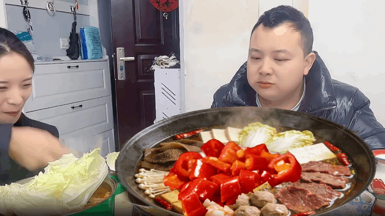 My husband is feasting while I'm left with cabbage. He's about to get a spicy surprise!