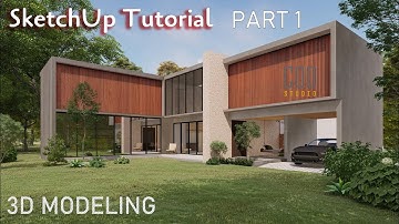 Morden House 3D Model Sketchup 2020 And Lumion Tutorial Part 1