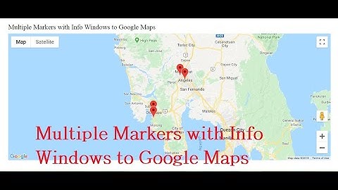 Multiple Markers with Info Windows to Google Maps