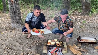 Barbecue from Salmon on the banks of the Volga. Recipes from fish, Salmon barbecue