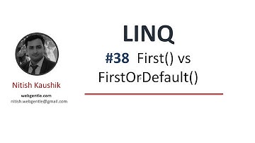 (#38) First() vs FirstOrDefault() in Linq | | LINQ tutorial for beginners