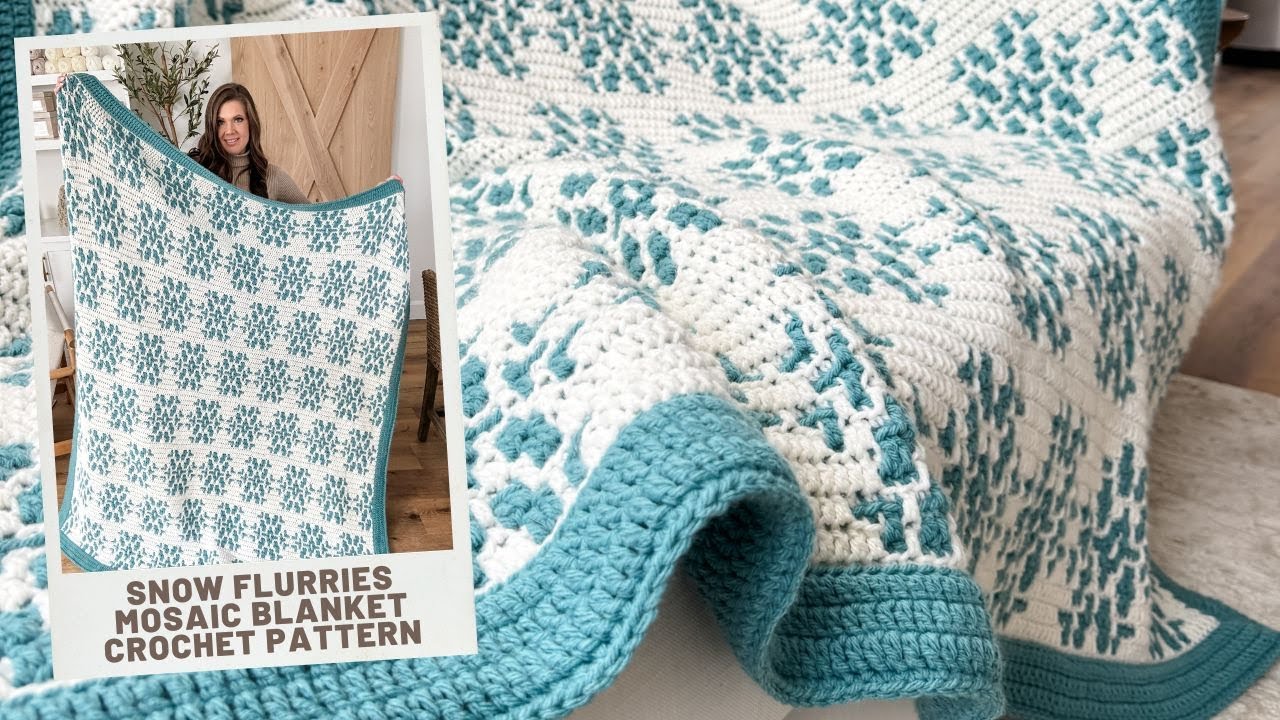 Snow Flurries Mosaic Blanket - Overlay Mosaic Crochet