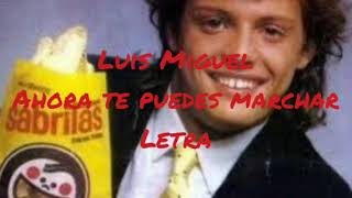 Ahora te puedes marchar - Luis Miguel Letra (Today Is My Mother's Brithday)