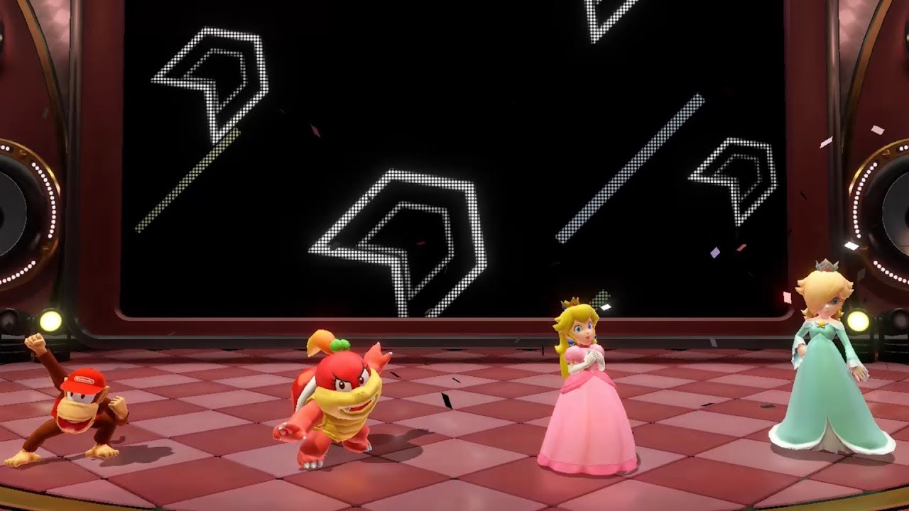 Super Mario Party Sound Stage #8 Diddy Kong, Pom Pom, Waluigi, Rosalina