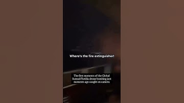 The first moments of the Global Sumud Flotilla bombing caught on camera #gaza #shorts