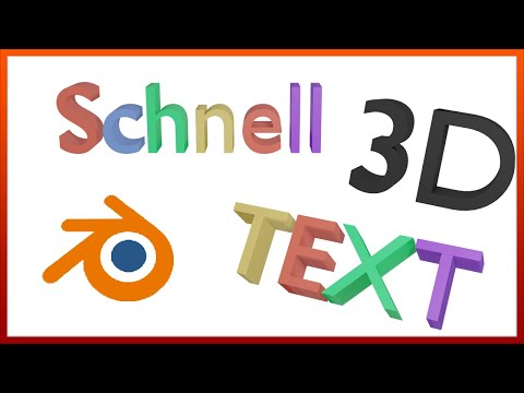 Wie man 3D Text schnell in Blender erstellt - Tips für Blender 2.8
