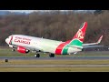 Rare  kenya airways cargo 737800sf departure from manchester airport  190124