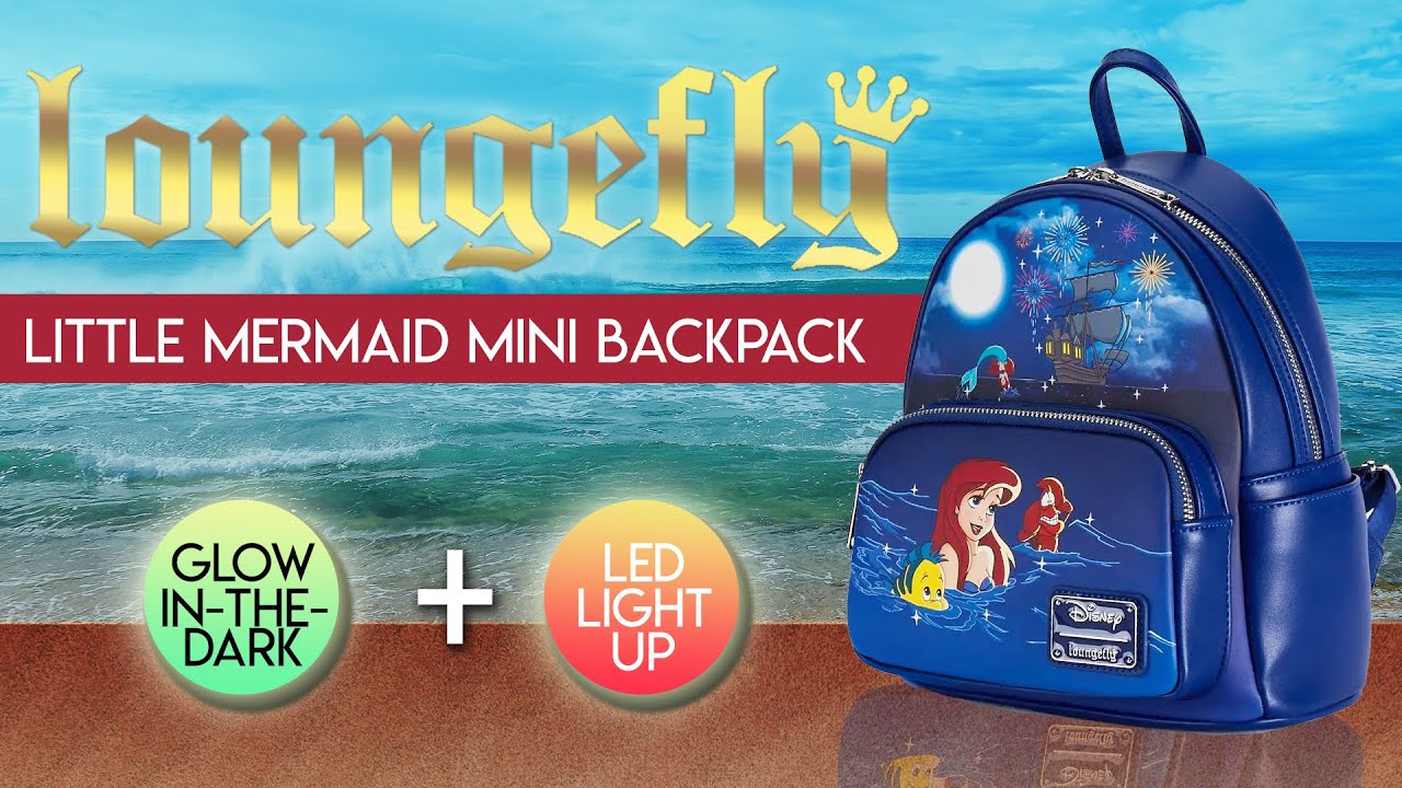 Loungefly Little Mermaid LED Light Up & Glow-In-The-Dark Mini