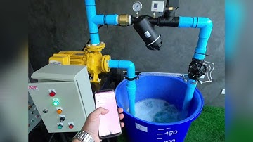 ตู้ควบคุมปั๊มน้ำ เปิด ปิด สั่งงานด้วย โทรศัพท์มือถือ  ระบบWiFi  อินเตอร์เน็ตบ้าน