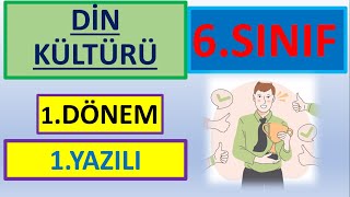 Meb 6.Sınıf 1.Dönem 1.Yazılı Di̇n Kültürü Soruları Meb Örnek Sorular