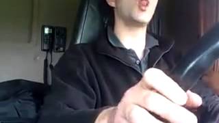 Crazy Truck Driver Imitating Scania V8 Sound