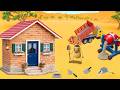 DIY Construction Science Project - Building a Small Brick House with Cement