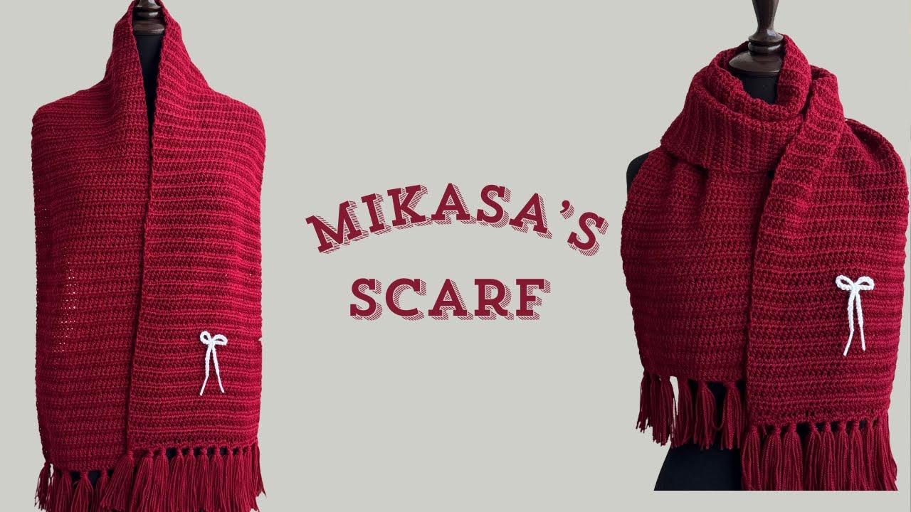 Crochet Mikasa Ackerman Scarf | DIY Anime-Inspired Project with