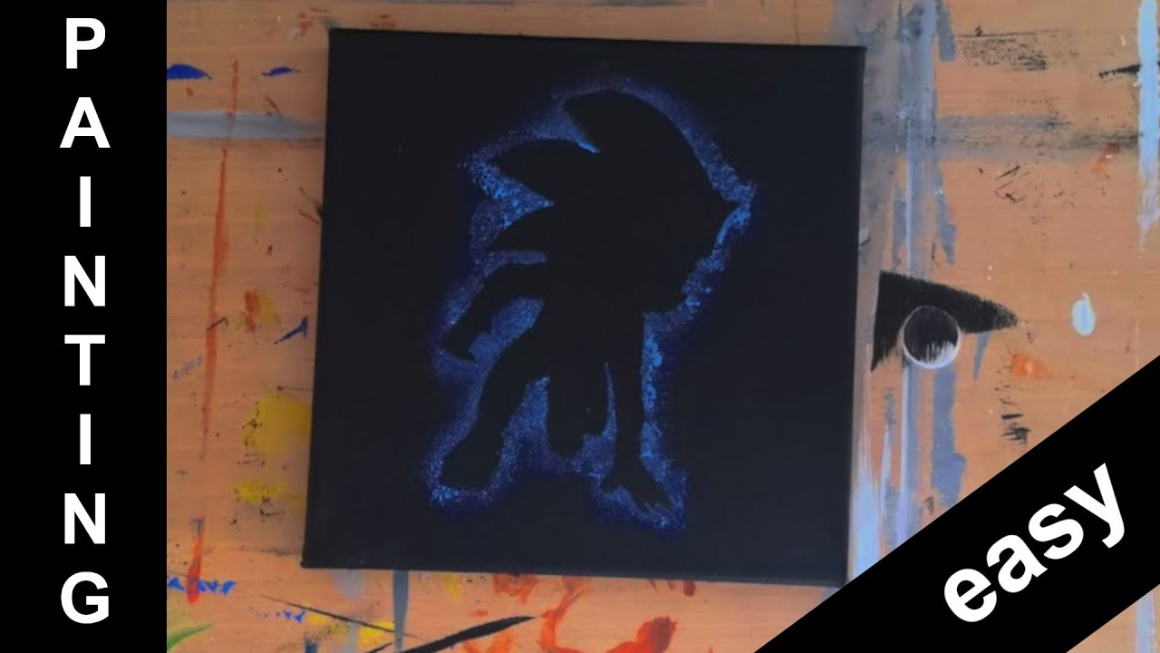 For Beginners / Easy / Creative Painting / Sonic - YouTube