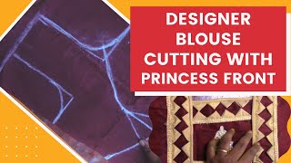 #1 DESIGNER BLOUSE CUTTING WITH PRINCESS FRONT IN TAMIL | QKF