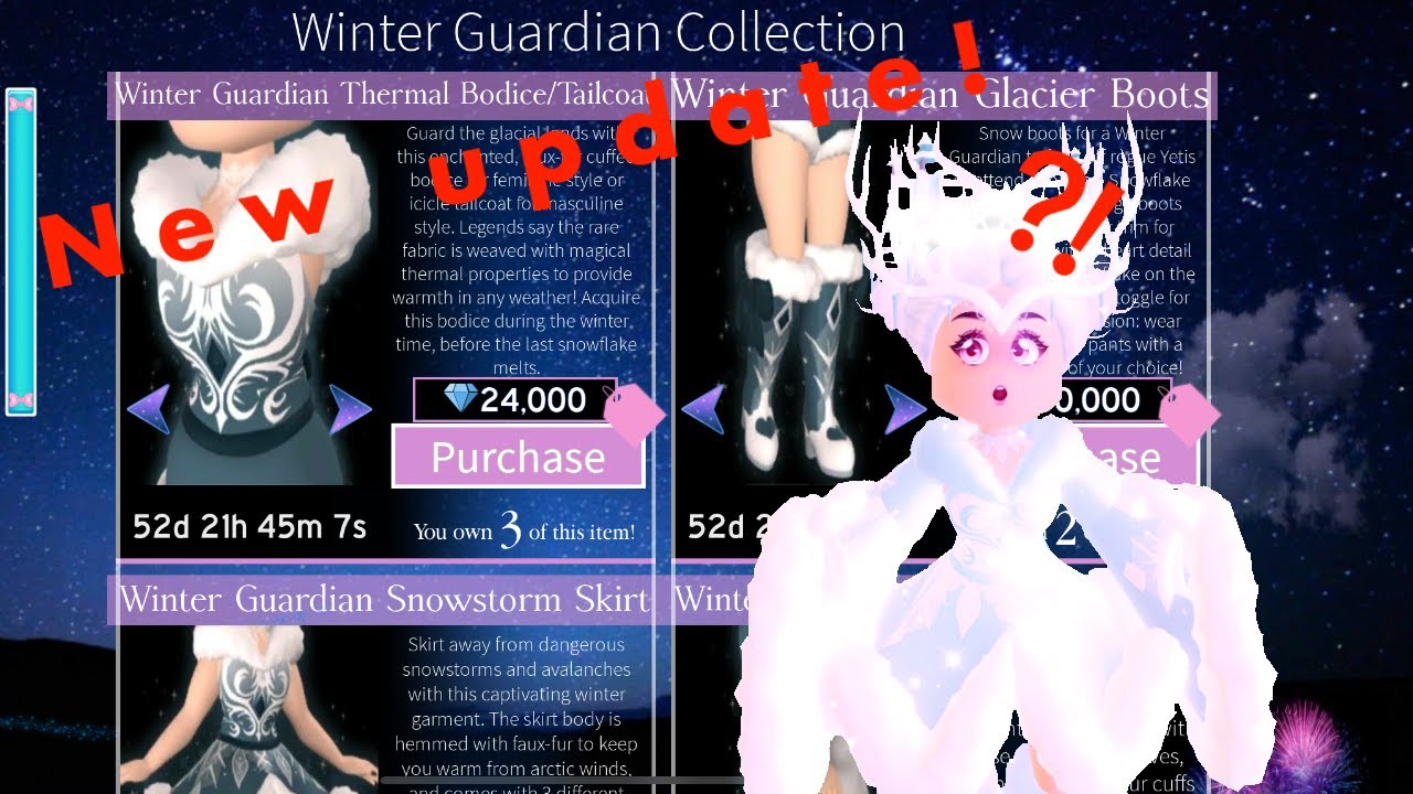 Royale High New Set Winter Guardian Both Versions Youtube