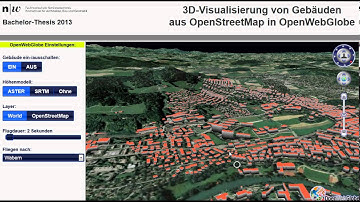 3D Buildings from OpenStreetMap data in OpenWebGlobe