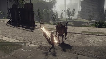 Nier: Automata Route C - Maintenance: A2 Saves & Meets Pascal (Let Live Choice) Gameplay Sequence