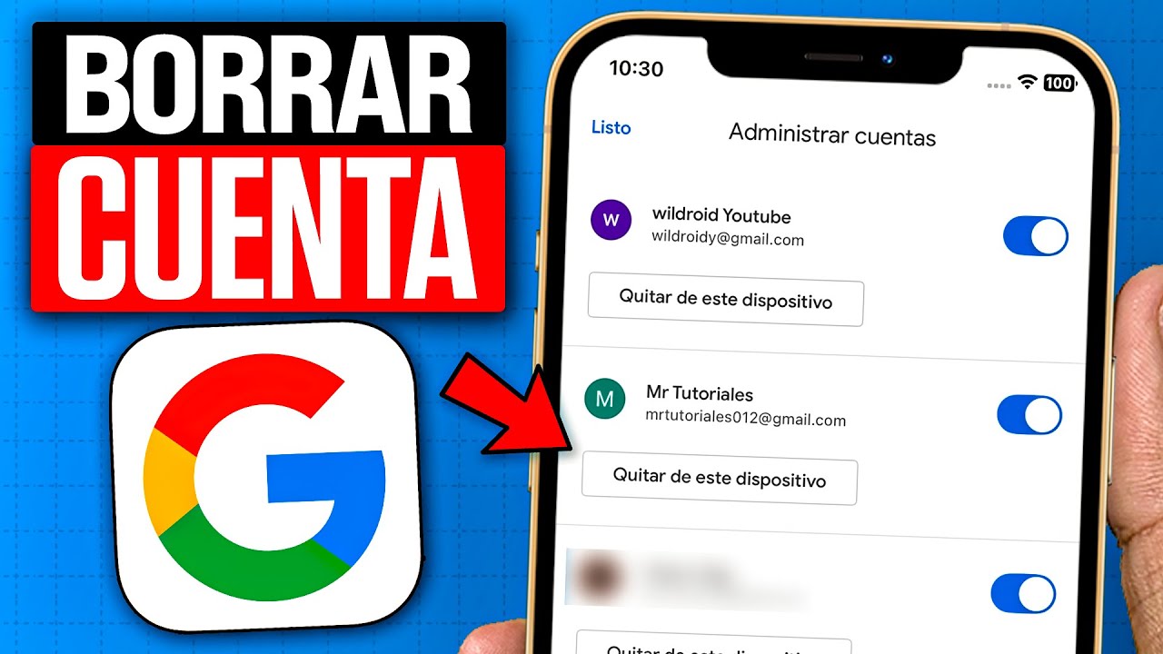 Cómo Borrar tu Cuenta de Google en iPhone (2026) Fácil y Rápido - YouTube