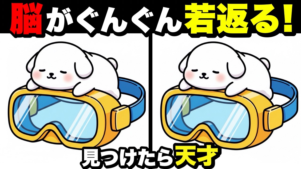 【超簡単】たった20分で脳スッキリ！認知症予防に役立つ間違い探し💡