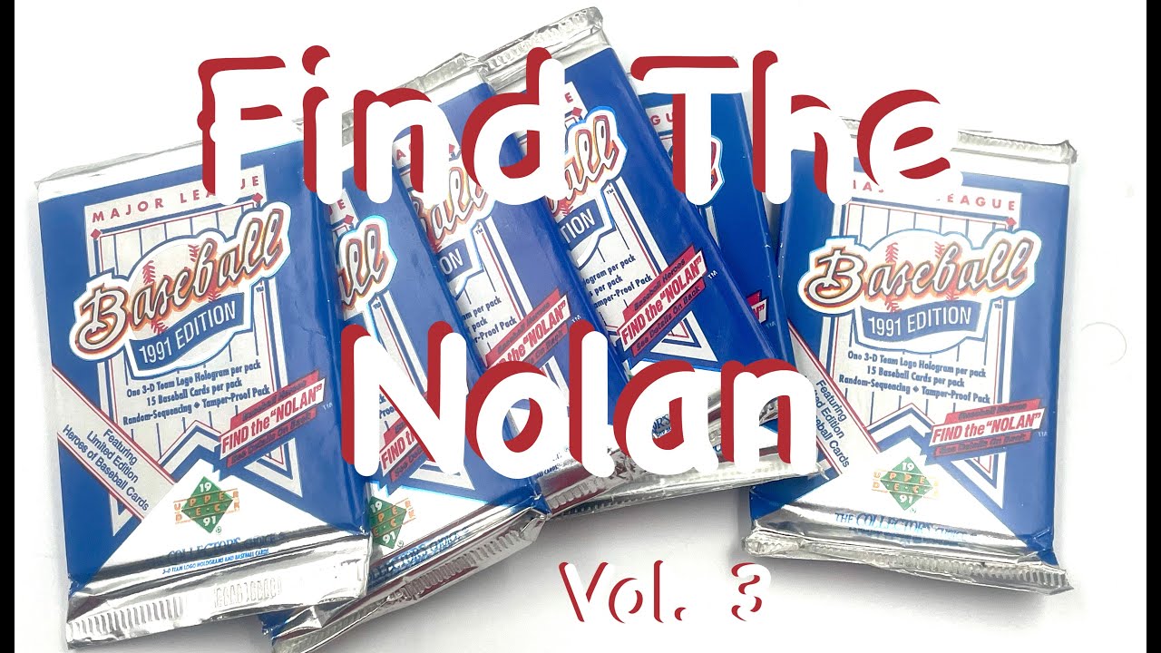 1991 Upper Deck Baseball Cards "Find The Nolan" Volume 3 ASMR 6 Packs Opening