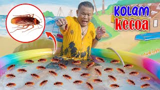 Timbul Berenang Di Kolam Penuh Kecoa